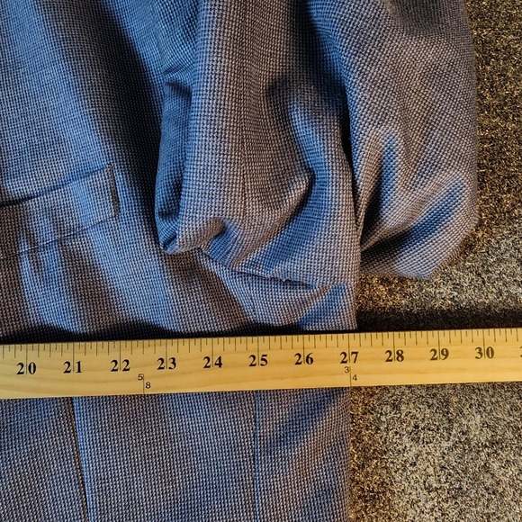 Stafford Big and Tall Travel Blue Wool Blend Blazer Mens 56BR Sports Coat Preppy - Picture 12 of 16